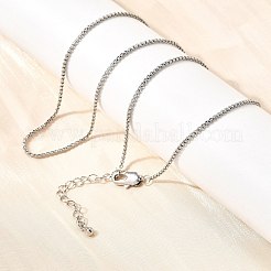 1MM Brass Box Chain Necklaces&nbsp;NJEW-C086-01P