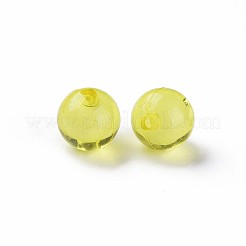 透明なアクリルビーズ  二層ビーズ  ラウンド  シャンパンイエロー  11.5x11mm  穴：2mm  約520個/500g&nbsp;TACR-S152-16A-717