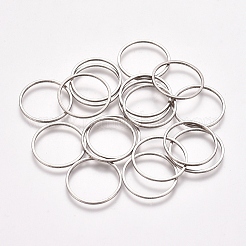 ステンレス鋼の連結リング  ジュエリー作りのための  リング  ステンレス鋼色  16x0.8mm  内径：14mm&nbsp;STAS-TAC0002-29C