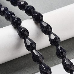 Synthetic Blue Goldstone Beads Strands&nbsp;G-P520-B24-01