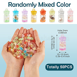 50Pcs Luminous Epoxy Resin Pendants&nbsp;RESI-TA0004-14