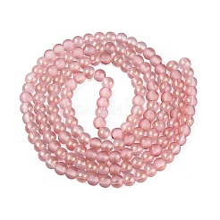 Frosted Transparent Glass Bead Strands&nbsp;GLAA-P065-6mm-09