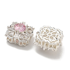 Brass Micro Pave Cubic Zirconia Beads&nbsp;KK-U037-03P