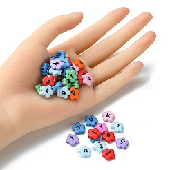 Opaque Acrylic Flower Horizontal Hole Beads&nbsp;SACR-YW0001-59
