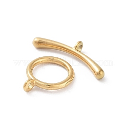 イオンプレーティング(IP) 304 ステンレススチール リング トグル クラスプ  18KGP本金メッキ  13.5x11x1.5mm  穴：1.5mm  バー：7x19.5x3  穴：1.5mm&nbsp;STAS-A092-09F-G