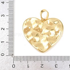 真鍮チャーム  ゴールドカラー  ハート  27x29.5x3mm  穴：5x7.5mm&nbsp;KK-Z145-07G-06