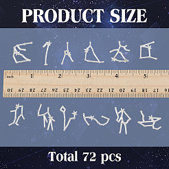 亜鉛合金カボション6セット  DIYクリスタルエポキシ樹脂材料充填用  十二星座  銀  20~26x11~18.5x3~3.5mm  12個/セット&nbsp;FIND-LP0001-67