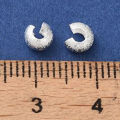 真鍮製つぶし玉カバーカシメ玉カバー  カドミウムフリー＆鉛フリー  銀  5.5x3mm  穴：2.3mm&nbsp;FIND-Z039-07B-S