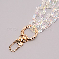Transparent Resin Curb Chain Bag Strap&nbsp;FIND-WH0092-31D