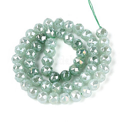 Anti-Tarnish Electroplate Glass Beads Strands&nbsp;GLAA-N064-8mm-10