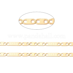 イオンプレーティング（IP）304ステンレスチェーン  溶接されていない  スプールで  ゴールドカラー  11x5x0.5ミリ＆19x5x0.5mm  約32.81フィート（10m）/ロール&nbsp;STAS-M295-03G