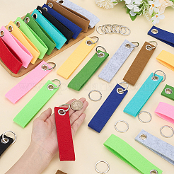 30Pcs 10 Colors Non-Woven Fabric Keychains&nbsp;KEYC-SP0001-65