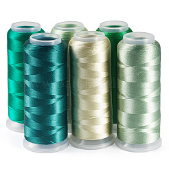 6 Rolls 6 Colors Velour Crochet Threads&nbsp;AJEW-TA0002-76