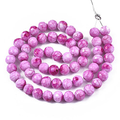 Opaque Baking Paint Crackle Glass Beads Strands&nbsp;EGLA-S174-33E