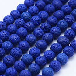 Natural Lava Rock Beads Strands&nbsp;G-F531-6mm-G