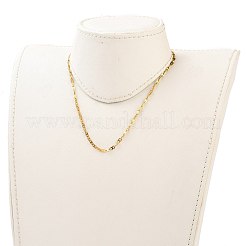 304ステンレススチールアンカーチェーンネックレス  カニカン付き  ゴールドカラー  16.93インチ（43cm）&nbsp;NJEW-JN03102