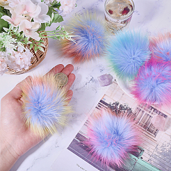 Faux Fox Fur Soft Pompom Ball&nbsp;DIY-WH0888-607A-13
