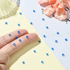 プレシオサ®クリスタルビーズ  チェコクリスタル  双円錐形(451 69 302 ロンデル)  60310 840 カプリ ブルー マット  3mm  穴：0.8mm&nbsp;X-PRC-BA3-60310-840