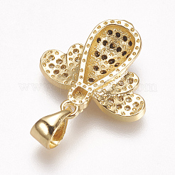 Brass Micro Pave Cubic Zirconia Pendants&nbsp;ZIRC-A009-13A-G01