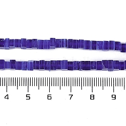 手作りランプワークビーズ連売り  シードビーズ付きスクエア  モーブ  4x4x2~3mm  穴：0.8mm  約157個/連  15.75''（40センチメートル）&nbsp;LAMP-Q037-02A-03