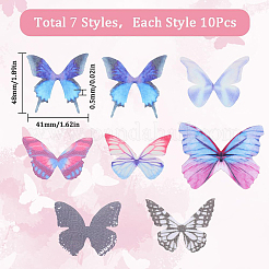 70pcs 7 colors Fibre Tulle Ornament Accessories&nbsp;FIND-SC0005-77
