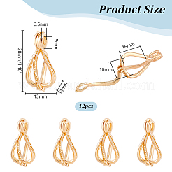 12Pcs Brass Bead Cage Pendants&nbsp;KK-PH0010-48