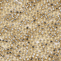 ガラスシードビーズ  機械刺繍に適合  銀並ぶ  ラウンド  湯通しアーモンド  2.5x1.5mm  穴：1mm  約20000個/袋&nbsp;SEED-S042-04A-05