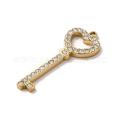 304 Stainless Steel Rhinestone Pendants&nbsp;STAS-L022-302G