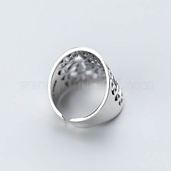 Hollow Out Flower Pattern Brass Cuff Rings for Women&nbsp;FS-WG0DDA6-01
