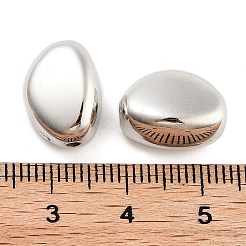 CCBプラスチックビーズ  オーバル  プラチナ  14x10.5x8mm  穴：1.6mm  約641個/500g&nbsp;CCB-S164-47P