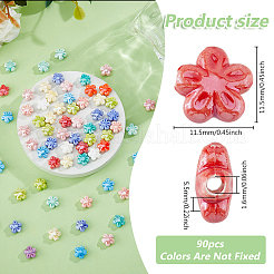 3Strands Handmade Porcelain Beads Strands&nbsp;PORC-DC0001-07