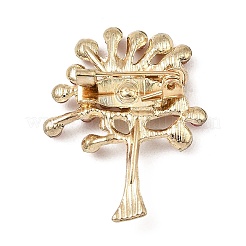 Alloy Glass Rhinestone Tree Brooches&nbsp;JEWB-K017-02KCG