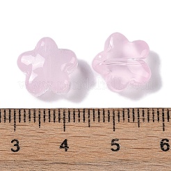 ペイントガラスビーズを焼く  スター  パールピンク  11.5x12x6.5mm  穴：1.2mm&nbsp;LS-GLAA-S202-10I