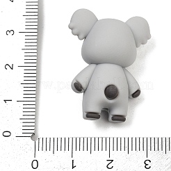 コアラ食品グレードシリコンフォーカルビーズ  DIYの看護ネックレス用  ライトグレー  29.5x23x15mm  穴：3mm&nbsp;SIL-A009-04A