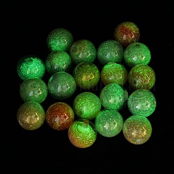 Luminous Two Tone Resin & Glitter Powder Beads&nbsp;RESI-F073-02
