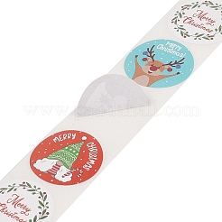 500Pcs Christmas Theme Round Stickers&nbsp;AJEW-S090-04D