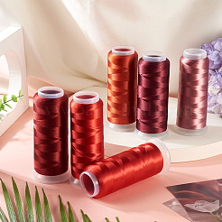 6Rolls 6 Colors Velour Yarn&nbsp;AJEW-TA0002-70A