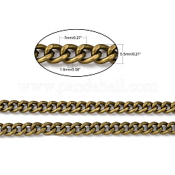 Iron Cuban Link Chains&nbsp;CH-R013-7x5.5mm-AB-NF