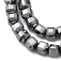 合成テラヘルツ石ビーズ連売り  ファセットテーブルカットキューブビーズ  4x4x4mm  穴：0.7mm  約98個/連  15.51''（39.4センチメートル）&nbsp;G-H327-L03-02