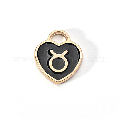 Light Gold Plated Alloy Enamel Pendants&nbsp;ENAM-R055-05B