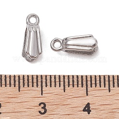 変色しない304ステンレススチール製アイスピックピンチベイル  コーン  ステンレス鋼色  10.5x3.8mm  穴：1.8mm  ピン：0.8mm&nbsp;STAS-K277-03A-P