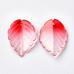 Transparent Spray Painted Glass Pendants&nbsp;GLAA-S054-006B-03