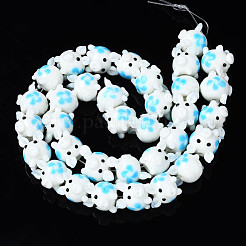 Handmade Bumpy Lampwork Beads Strands&nbsp;LAMP-Q031-015