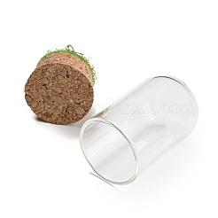 Natural Quartz Crystal Nuggets Display Decoration with Glass Dome Cloche Cover&nbsp;DJEW-B009-03B