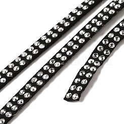 2 Row Platinum Aluminum Studded Faux Suede Cord&nbsp;LW-D005-01P