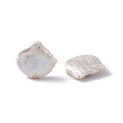バロック天然ケシパールビーズ  猫の頭  貝殻色  21.5~24.5x23~24.5x6.5~7mm  穴：0.8mm&nbsp;PEAR-N020-L32