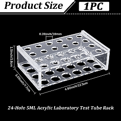 24 Hole Glass Test Tube Rack&nbsp;OFST-WH20007-017B