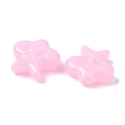 ペイントガラスビーズを焼く  スター  パールピンク  24.5x24.5x7.5mm  穴：1.2~1.4mm&nbsp;LAMP-D303-05C