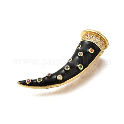 Rack Plating Brass Micro Pave Cubic Zirconia Pendants&nbsp;ZIRC-F142-18G