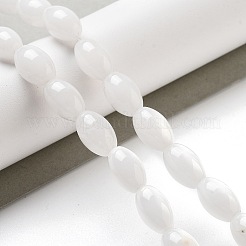 Natural White Jade Beads Strands&nbsp;G-B106-B19-01